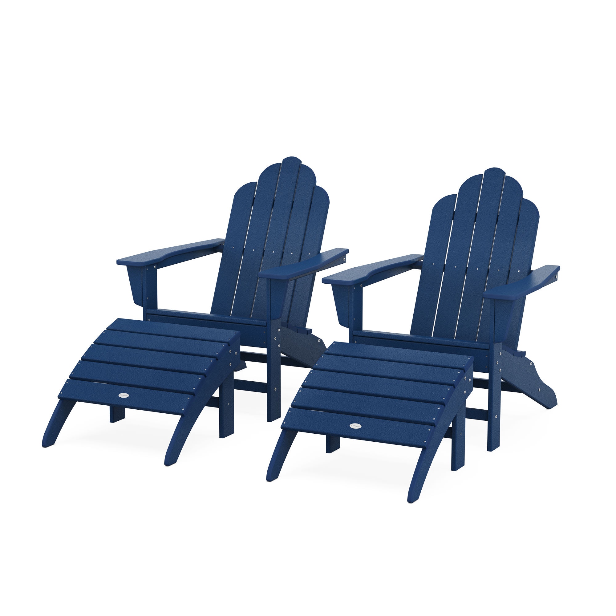  Long Island Adirondack Chair 4-Piece Set With Ottomans 