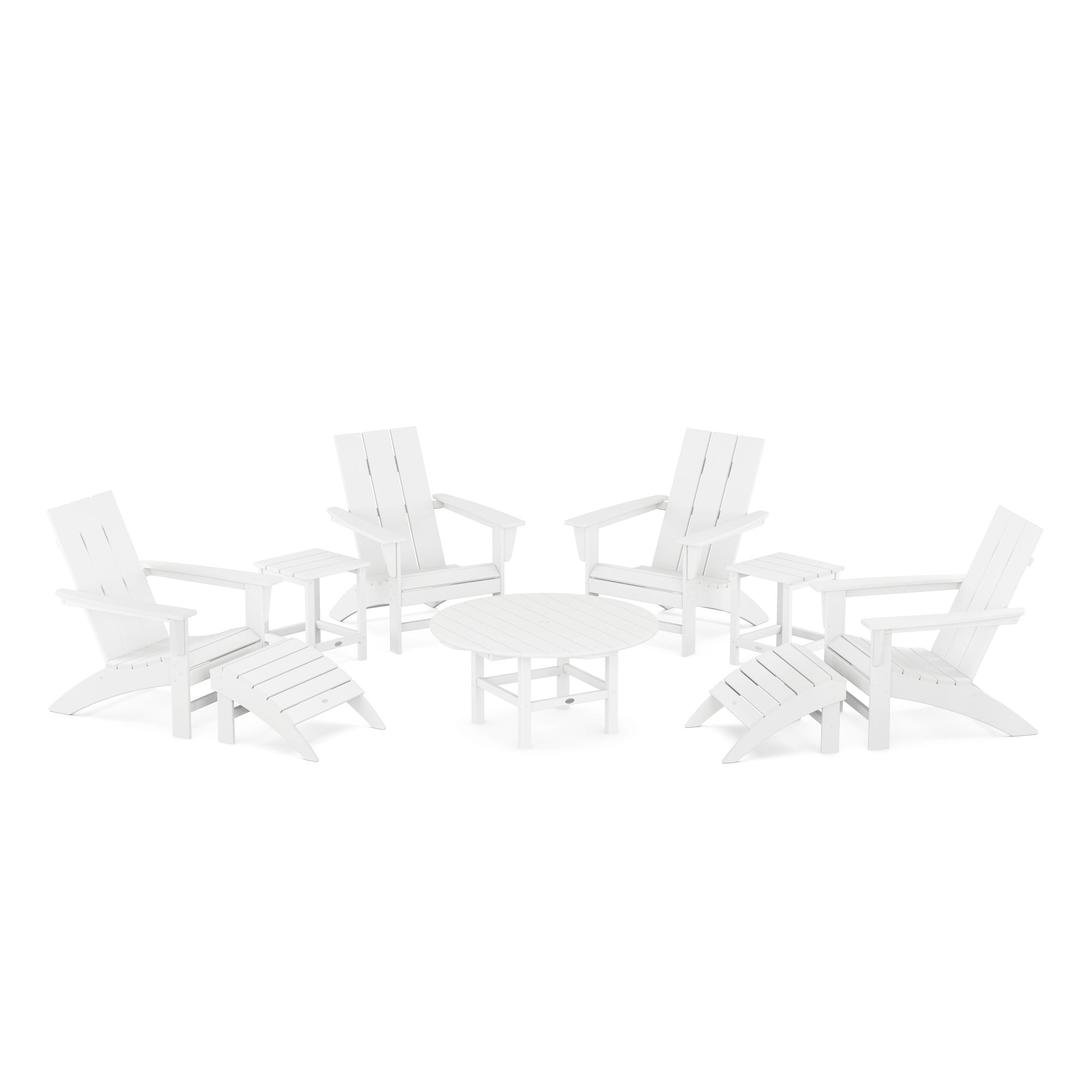  Modern Adirondack Chair 9-Piece Conversation Set 