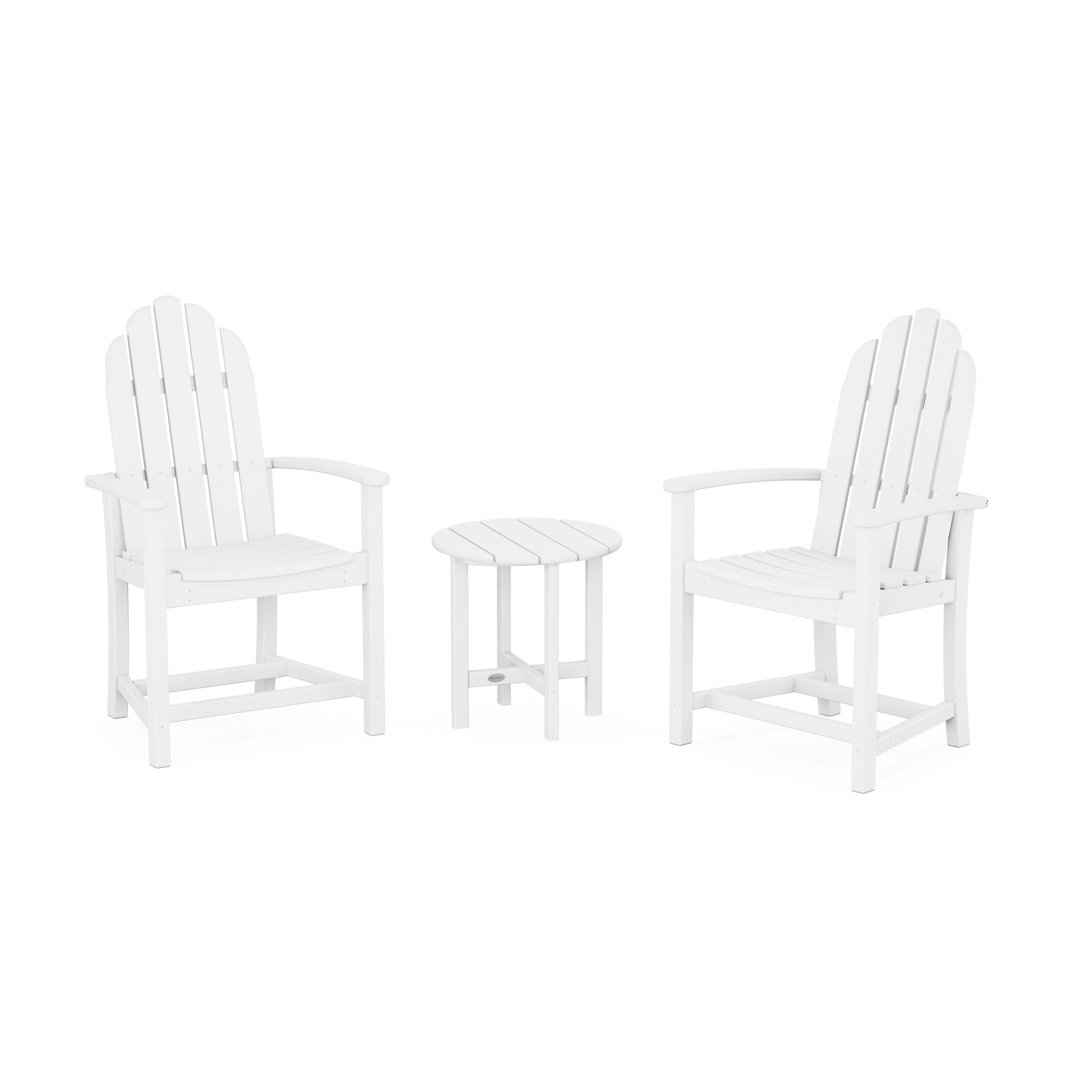  Classic 3-Piece Upright Adirondack Chair Set 