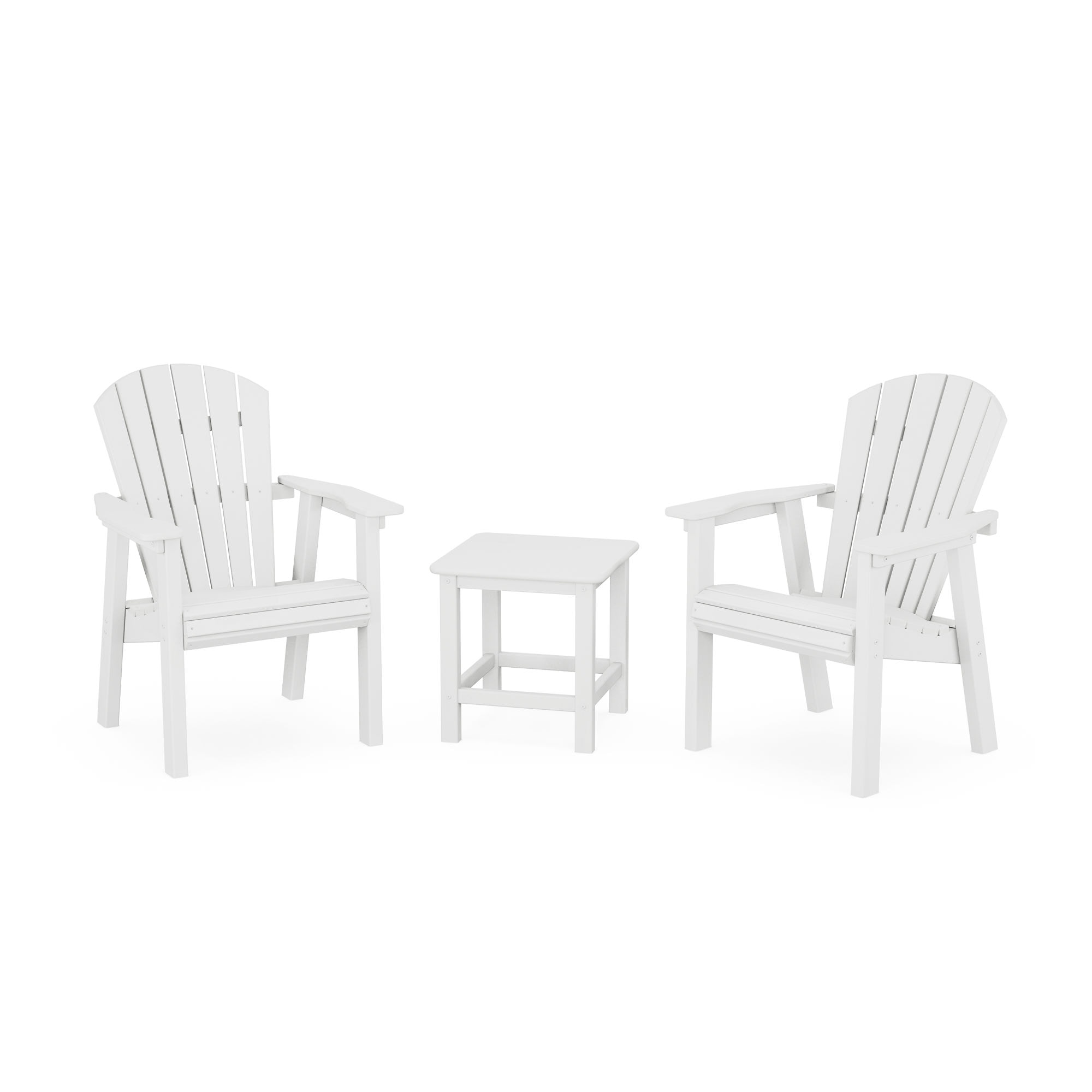  Seashell 3-Piece Upright Adirondack Chair Set 