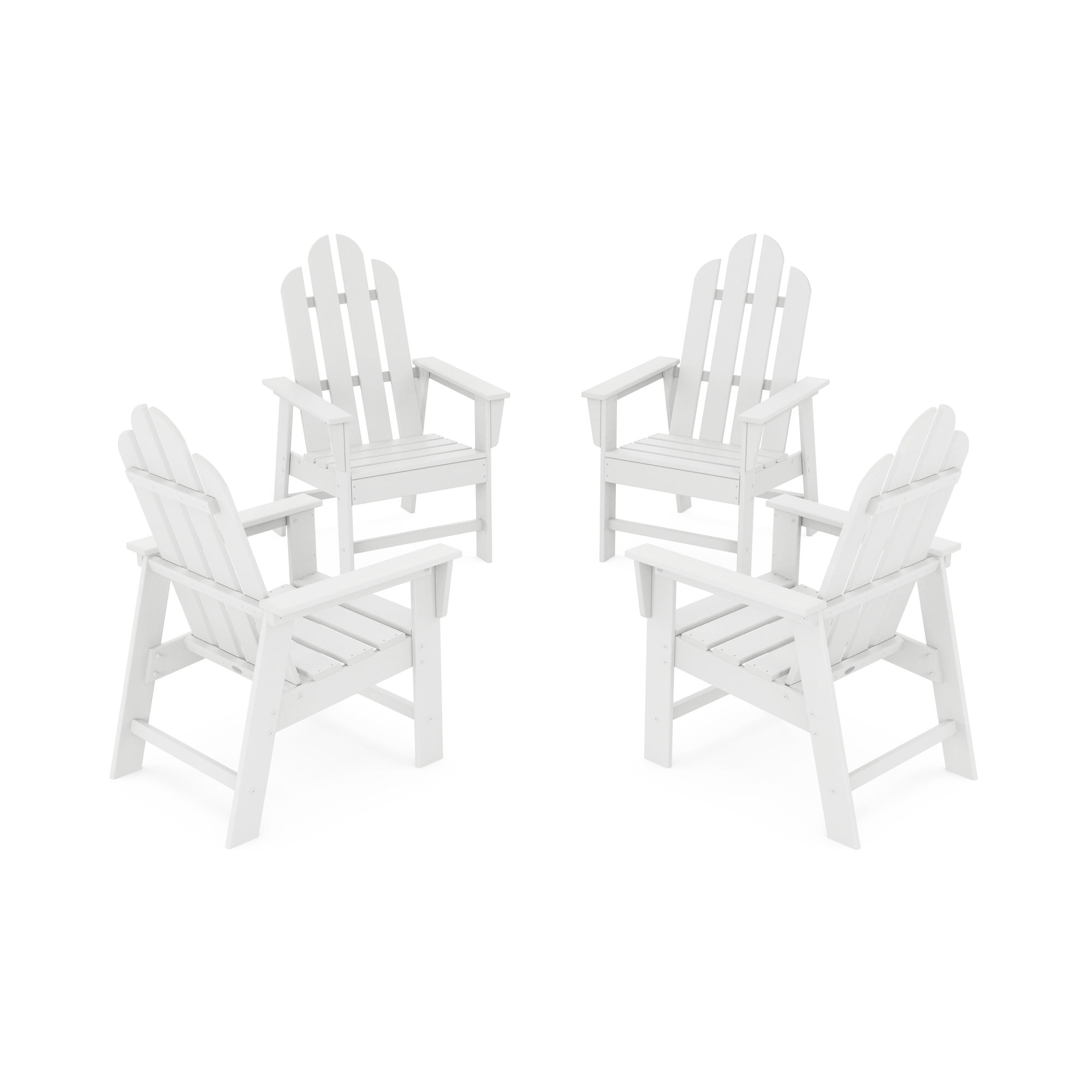  Long Island 4-Piece Upright Adirondack Conversation Set 