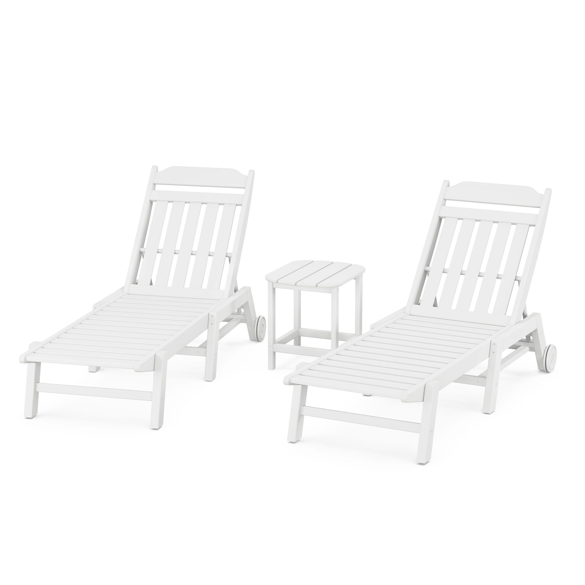  Country Living 3-Piece Chaise Set With Wheels 