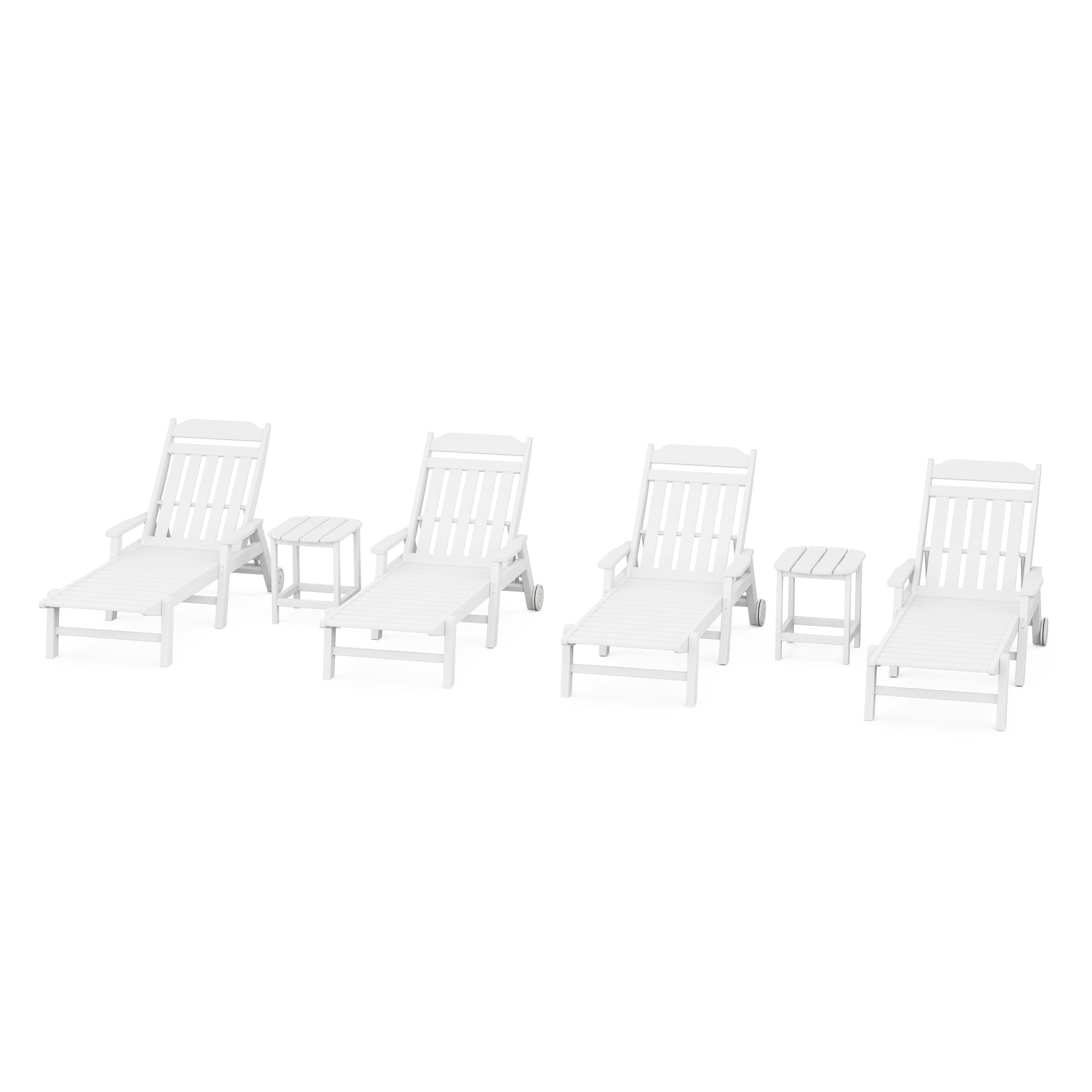  Country Living 6-Piece Chaise Set With Arms And Wheels 
