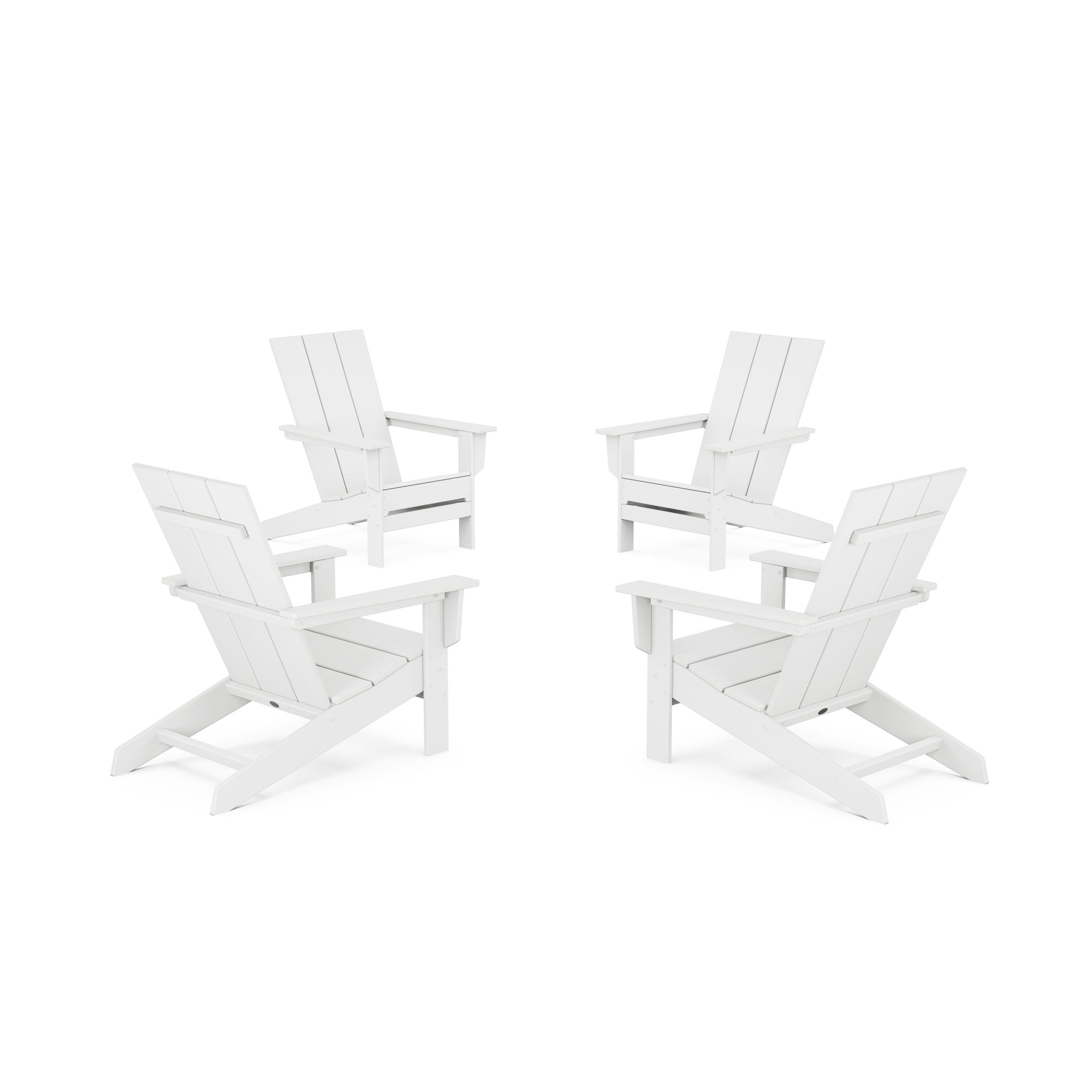  4-Piece Modern Studio Adirondack Chair Conversation Set 