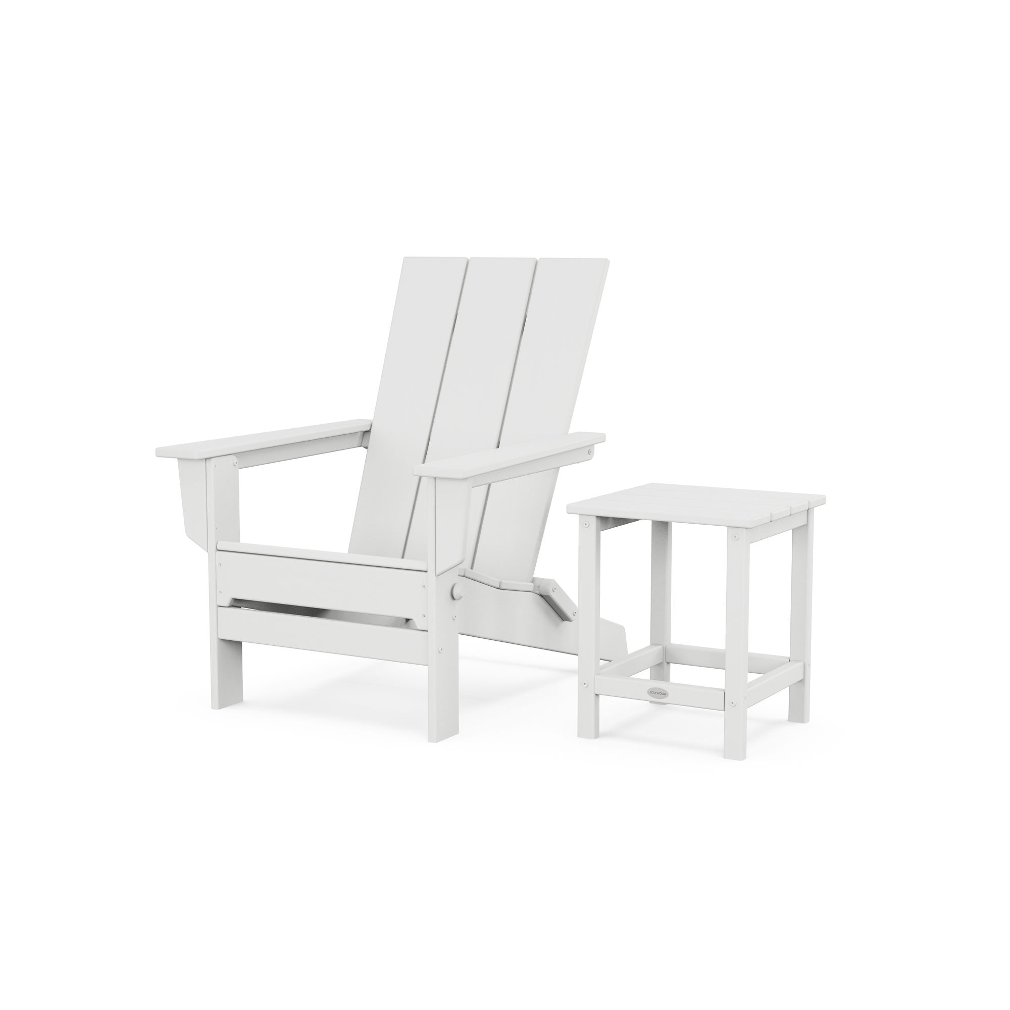  Modern Studio Folding Adirondack Chair With Side Table 
