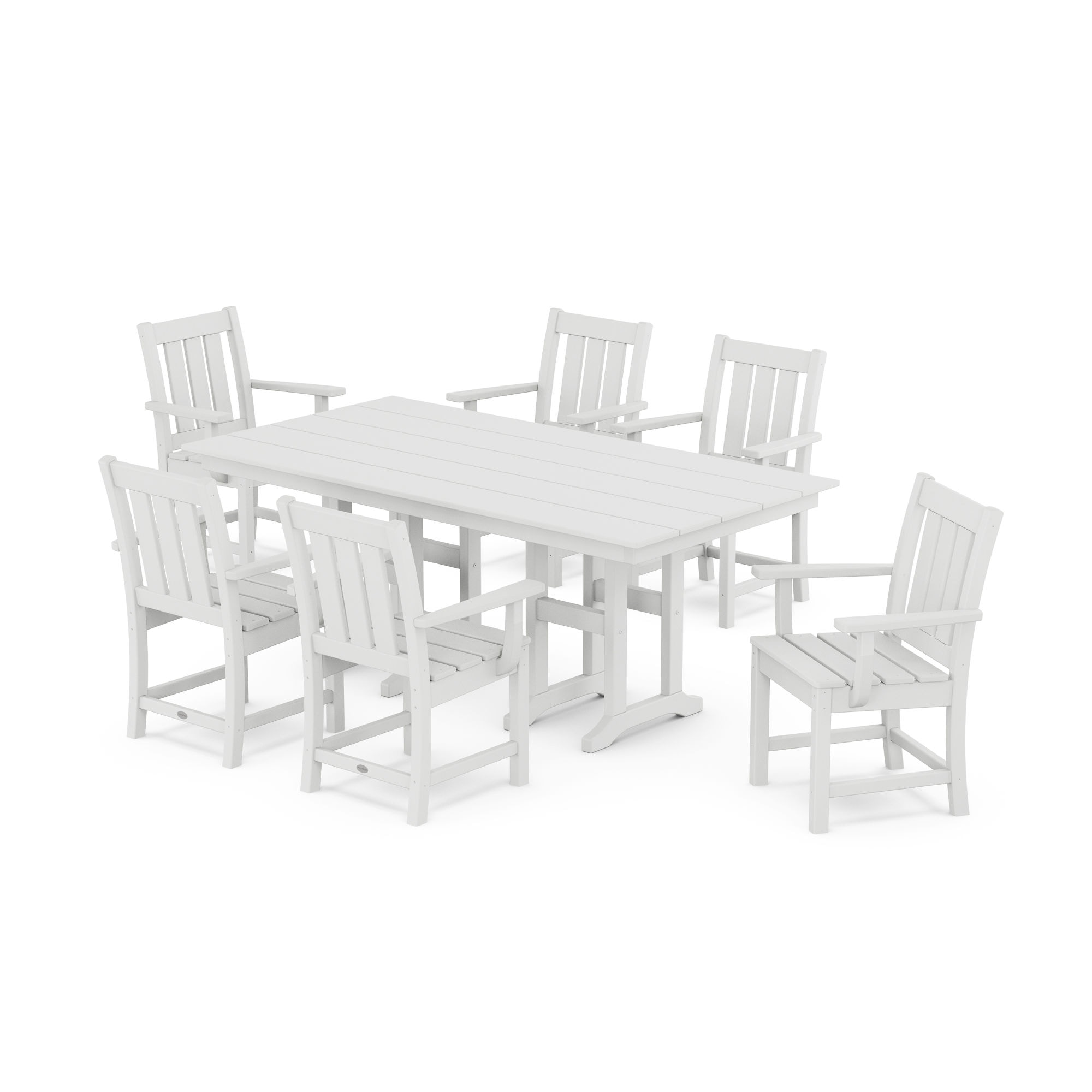  Oxford Arm Chair 7-Piece Farmhouse Dining Set 