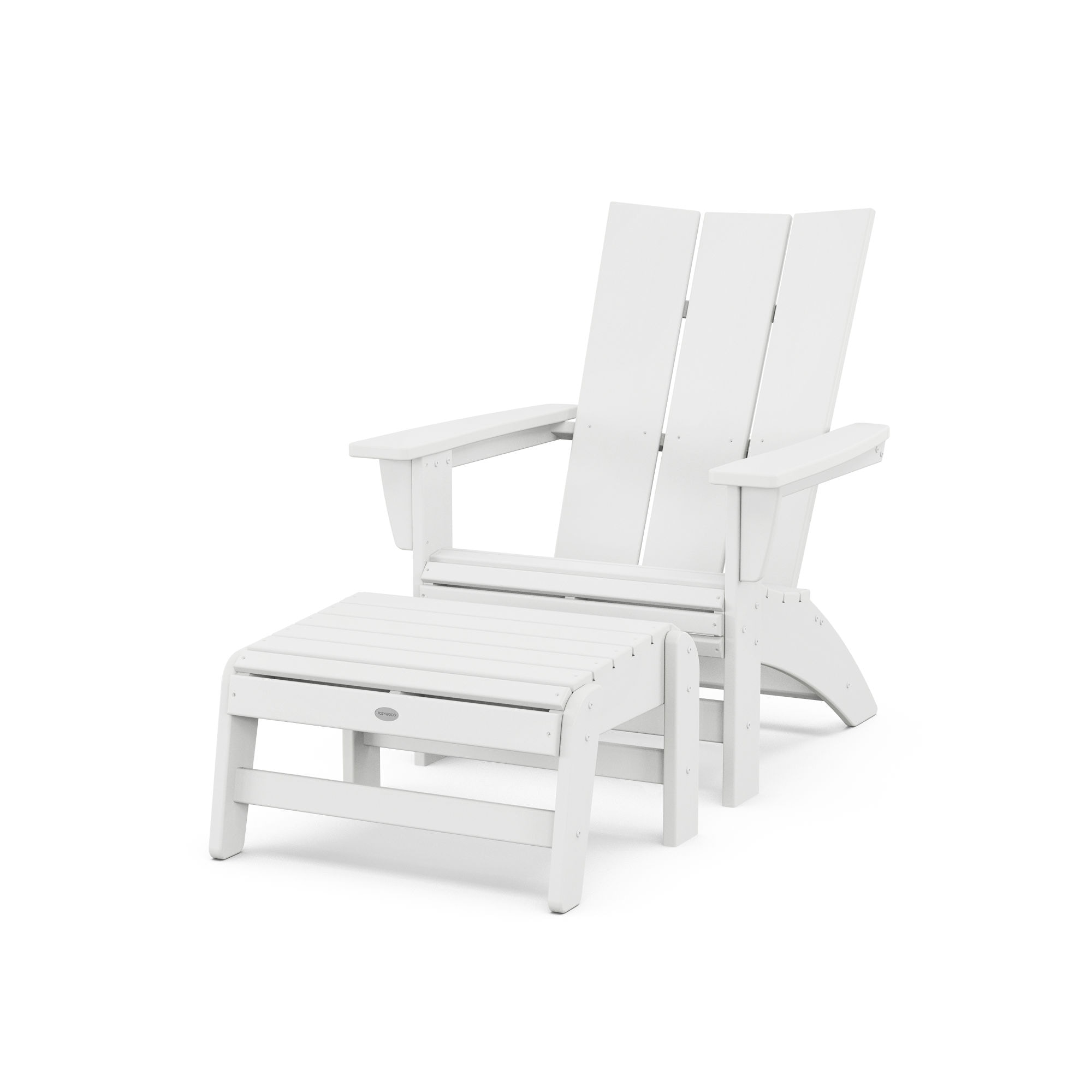  Modern Grand Adirondack Chair With Ottoman 