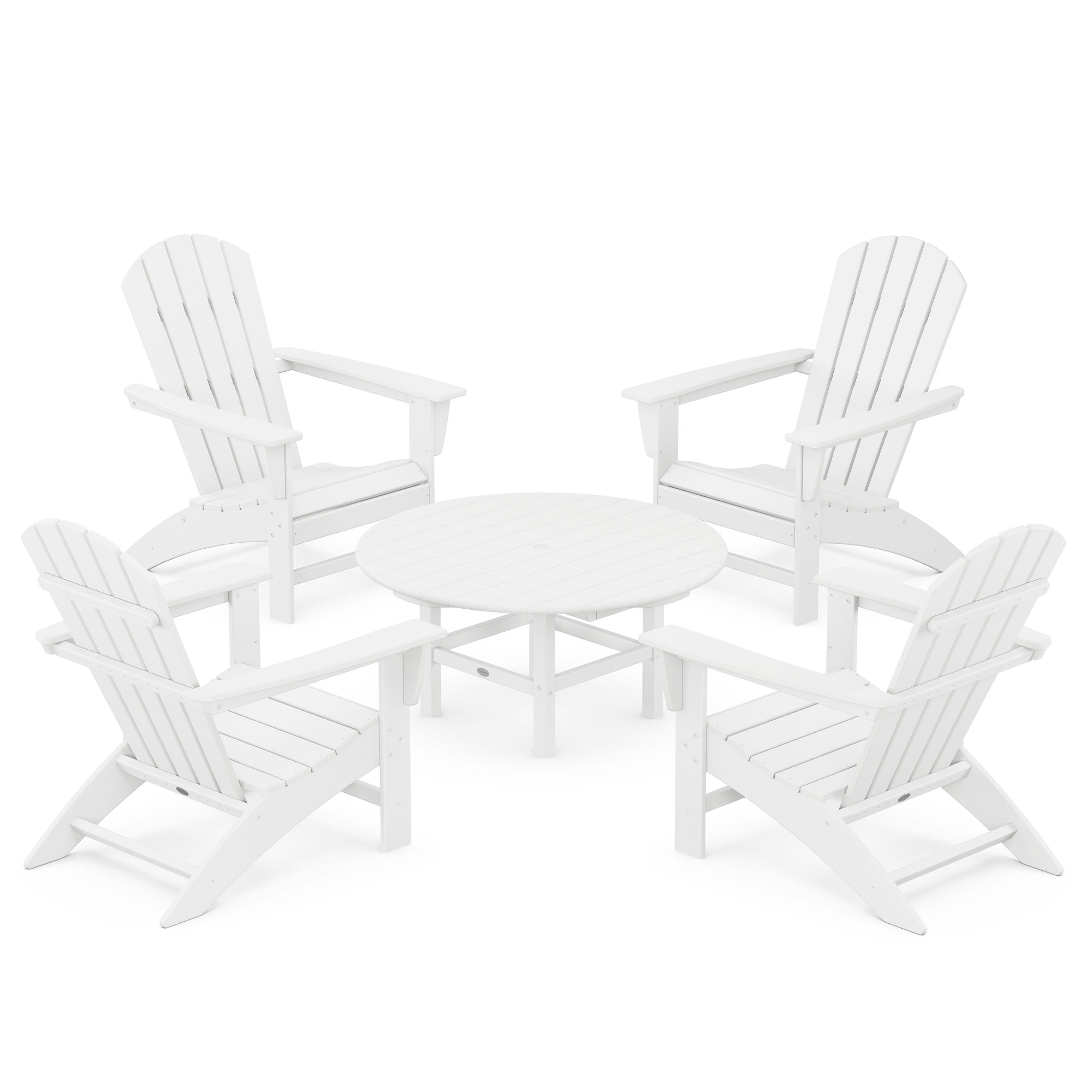  Nautical 5-Piece Adirondack Chair Conversation Set 