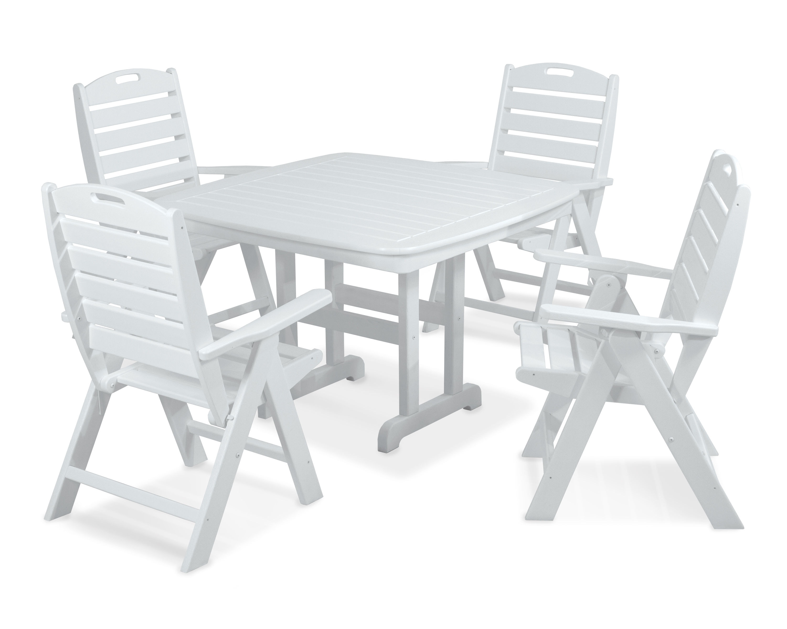 Nautical Highback Chair 5-Piece Dining Set 