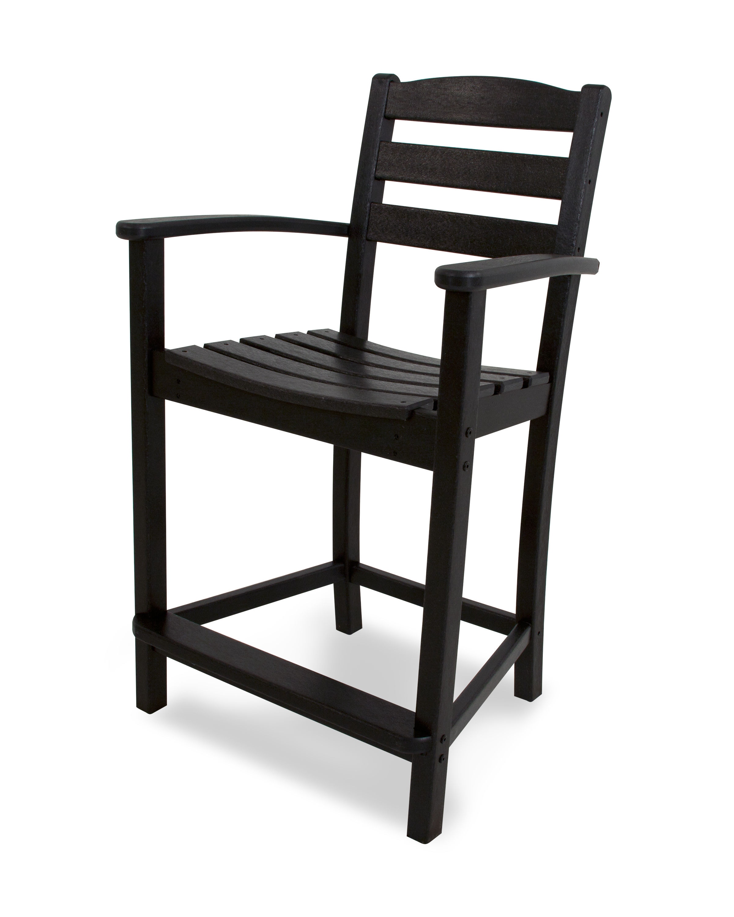  La Casa Cafe Counter Arm Chair In Black 