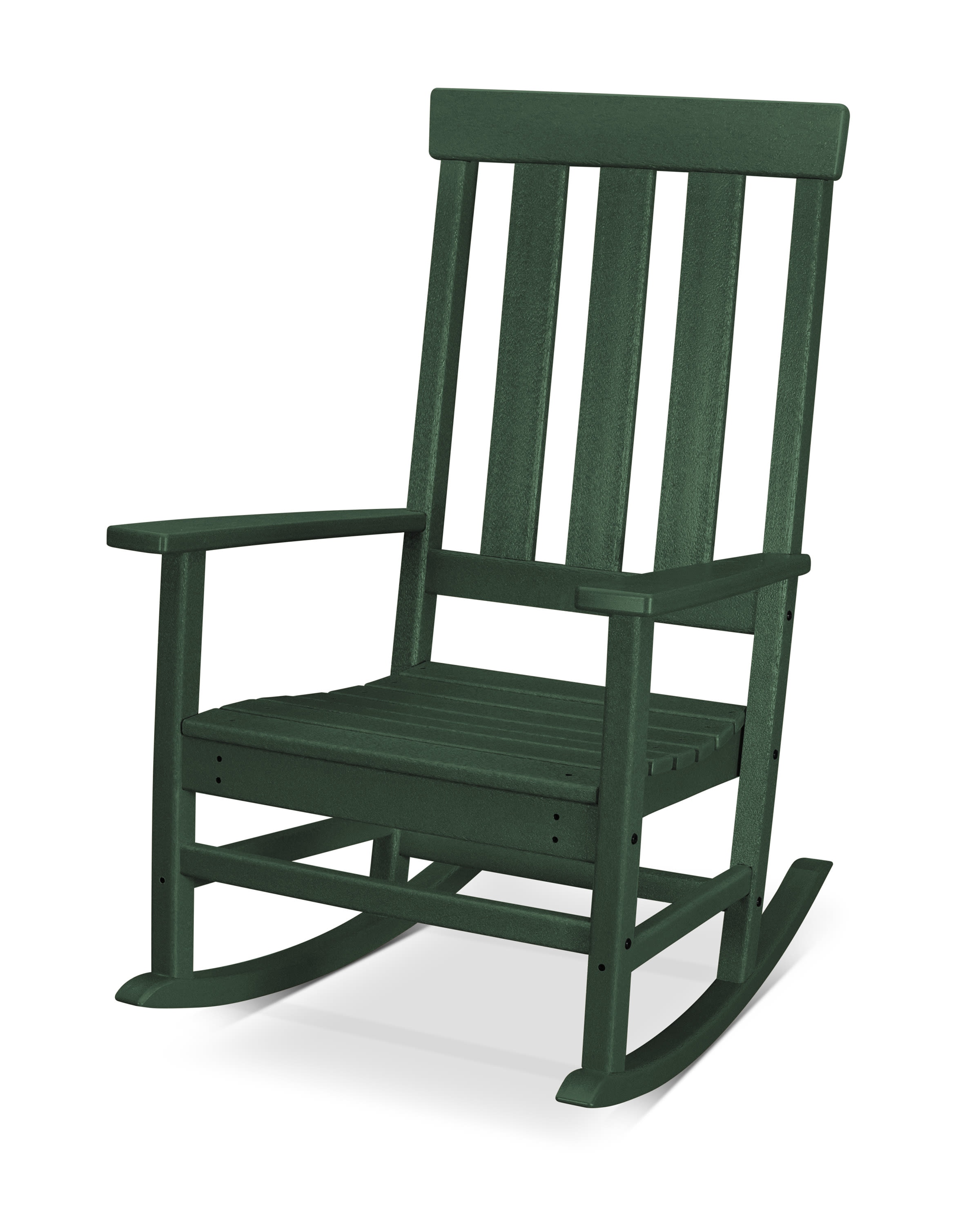 POLYWOOD Outdoor Furniture Portside Porch Rocking Chair R170GR Silk Greenery Home Store St