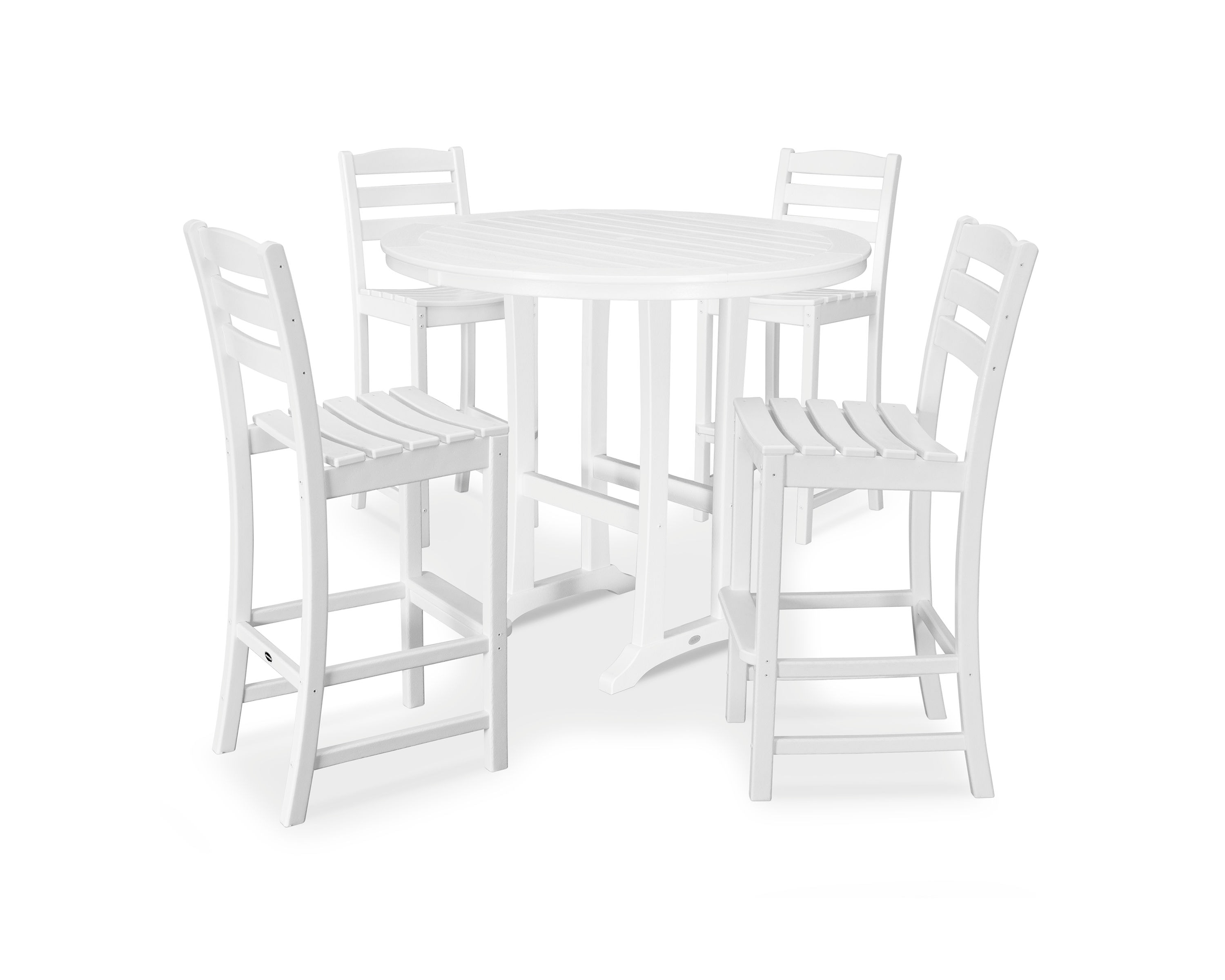  La Casa Cafe 5-Piece Side Chair Bar Dining Set 