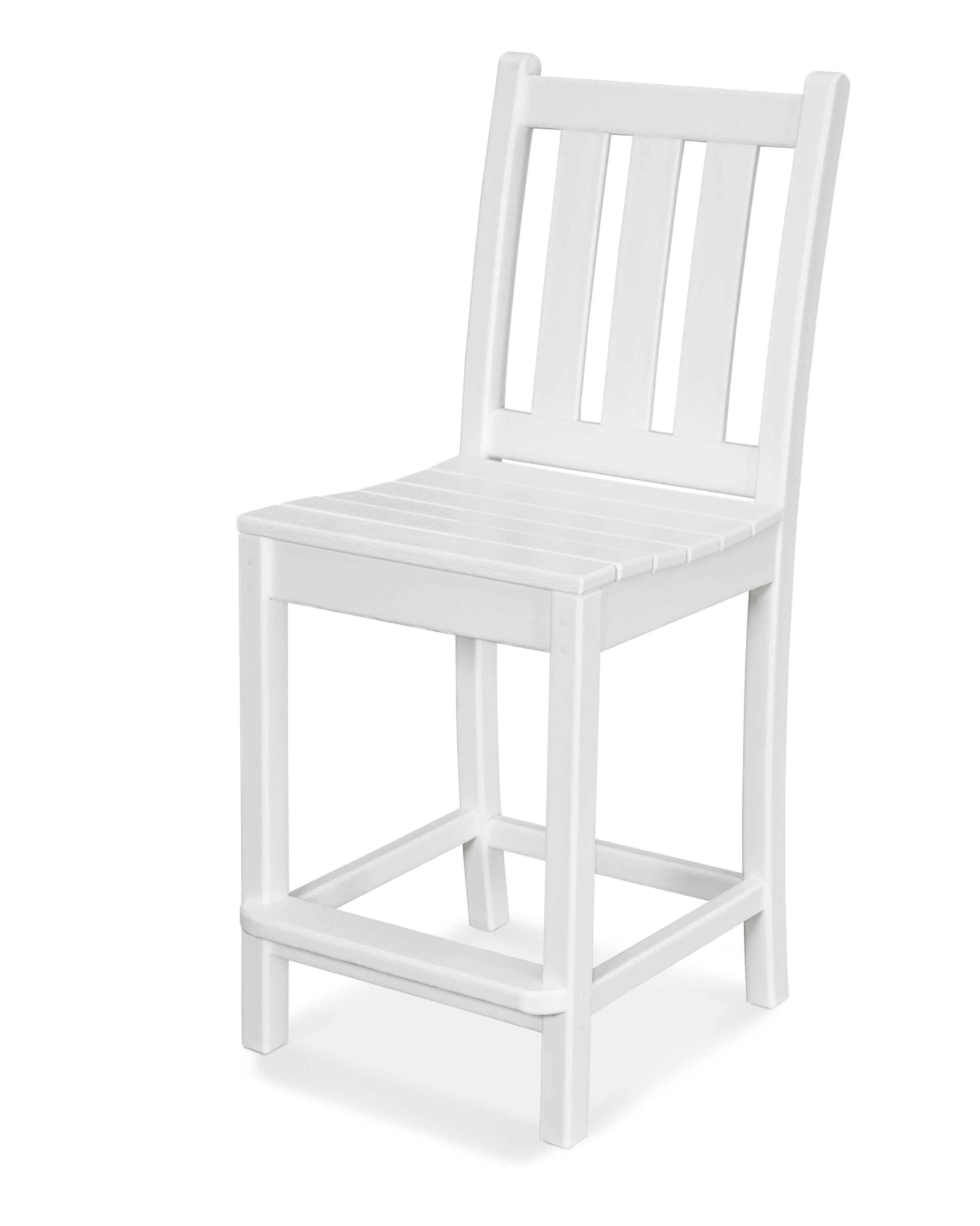  Traditional Garden Counter Side Chair In White 
