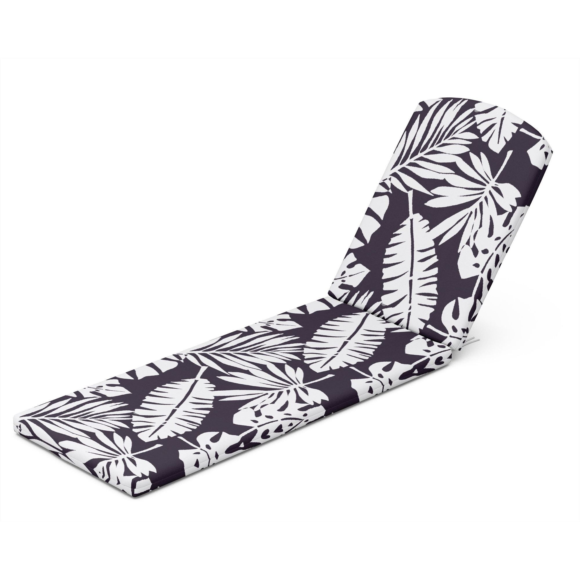 Polywood Outdoor/Patio Chaise Cushion In Leaf Navy XPWF0004127