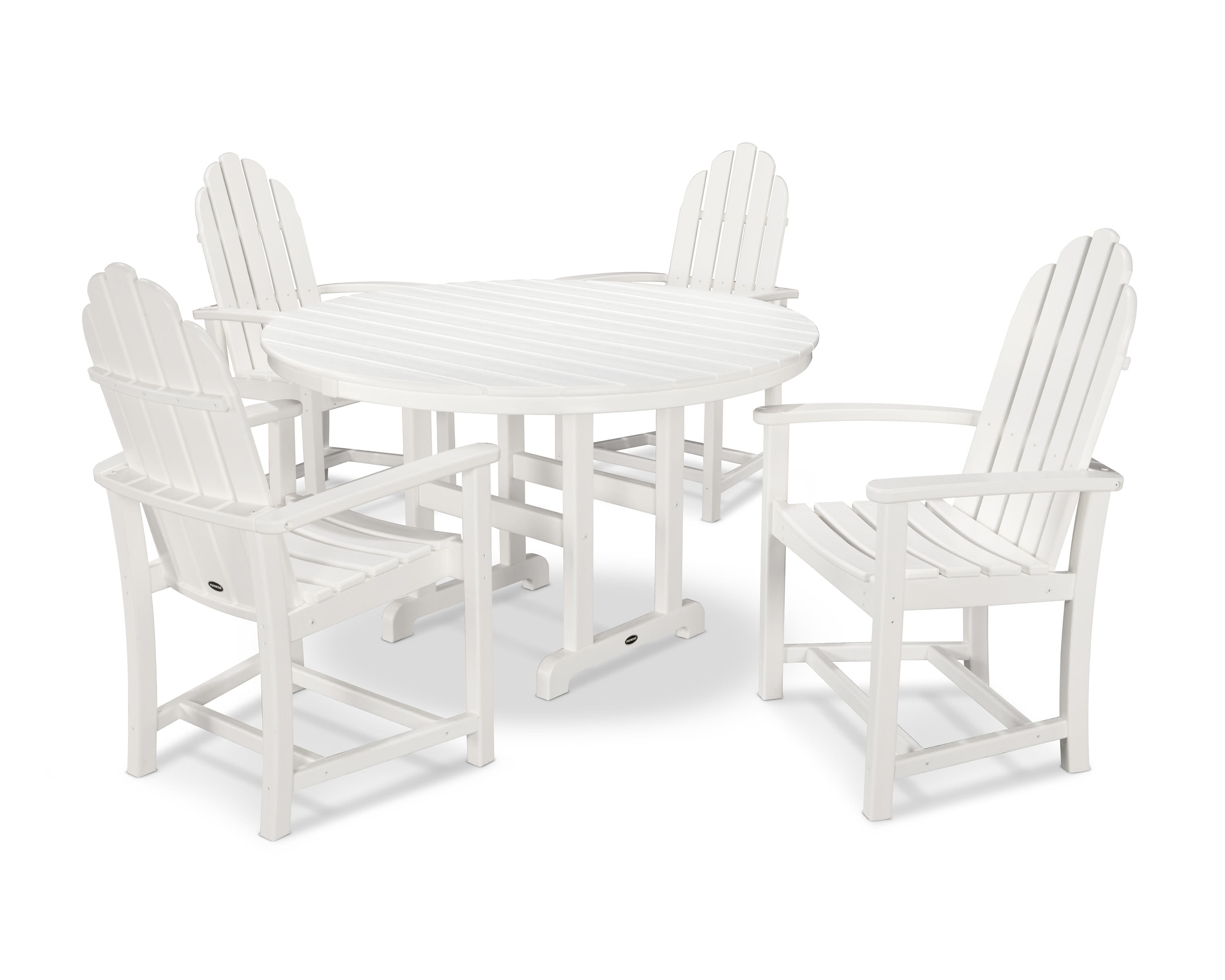 classic adirondack 5 piece dining set polywood