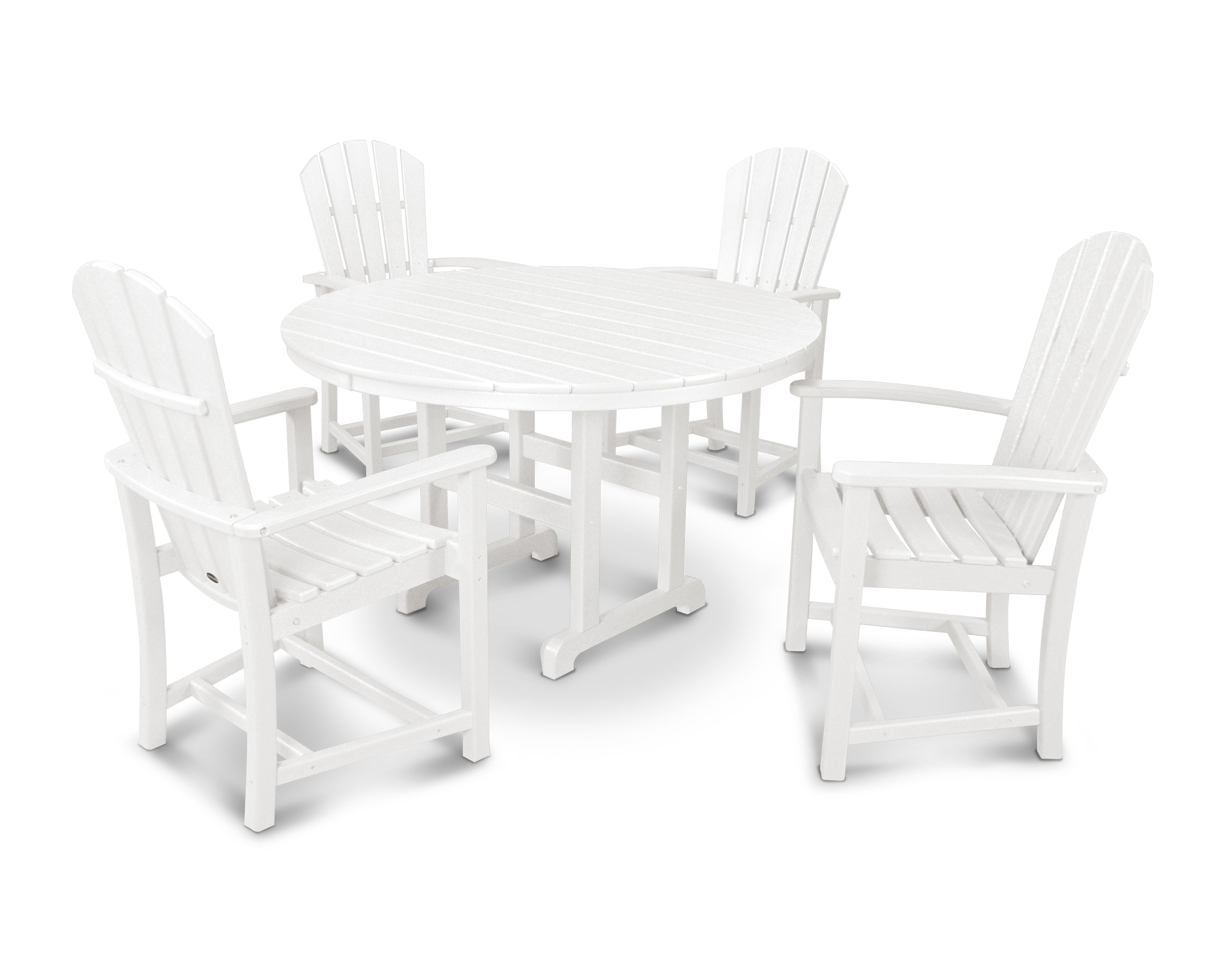  Palm Coast 5-Piece Round Farmhouse Dining Set 