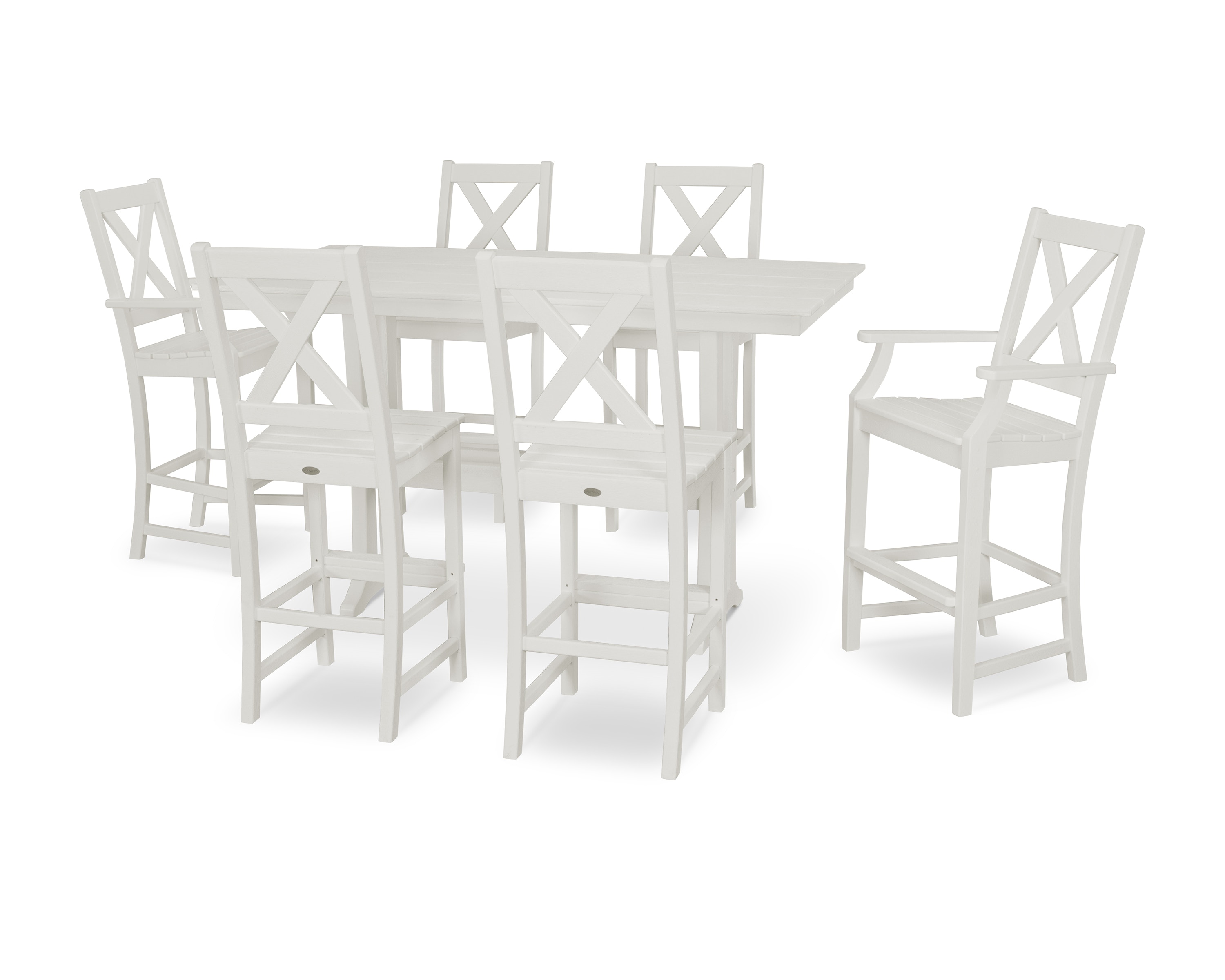  Braxton 7-Piece Farmhouse Trestle Bar Set 
