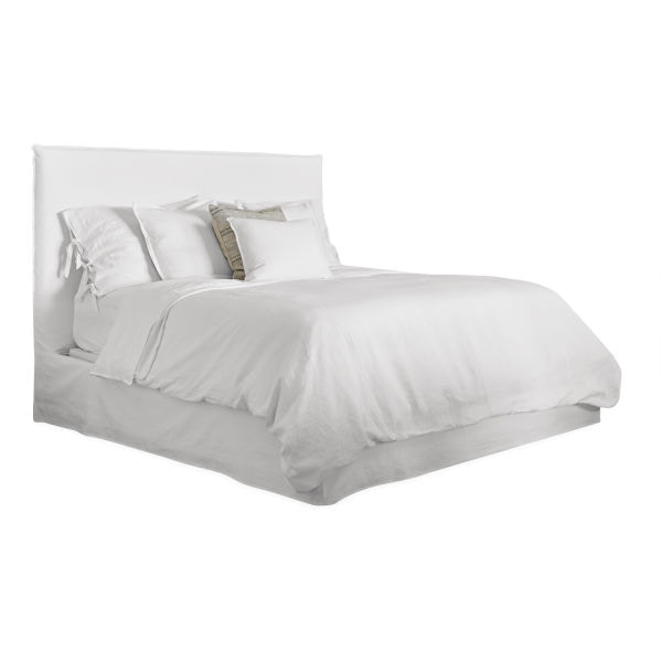 Lee Industries Bedroom Slipcovered King Medium Headboard With Rails C16