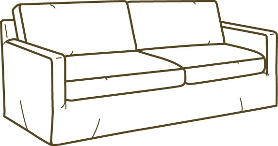 Lee Industries Living Room Slipcovered Two Cushion Sofa C548132