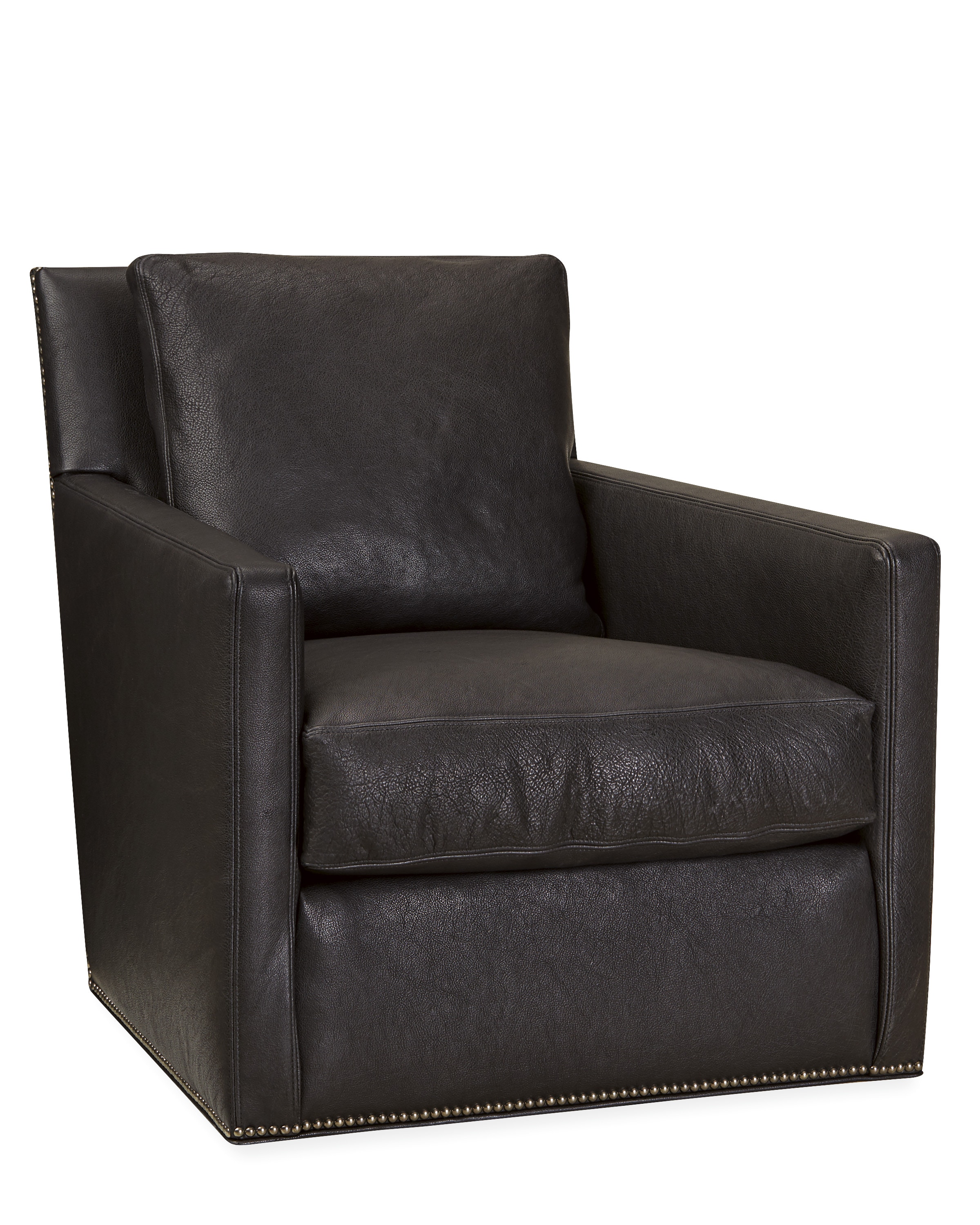 Lee Industries Living Room Leather Swivel Chair L129601SW Archers Hall Design Center Barbados