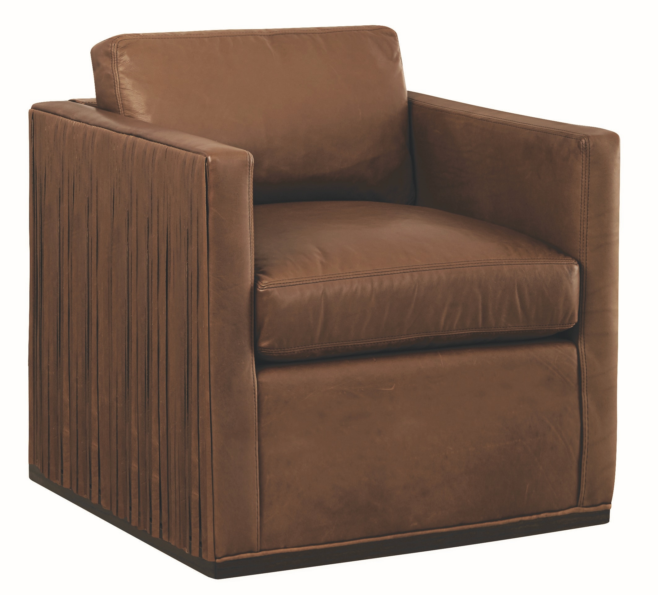 lee industries leather swivel chair