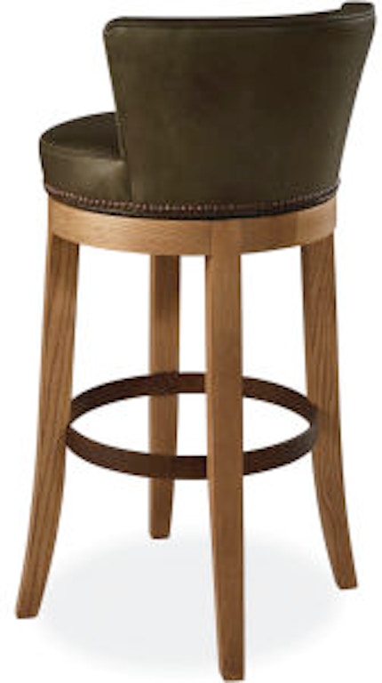 Lee Industries Bar and Game Room Leather Swivel Bar Stool L5983-52SW Lee Industries Bar and Game Room Leather Swivel Bar Stool L5983-52SW