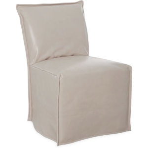 Leather 2025 slipcover chair