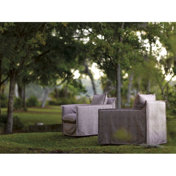 Lee Industries Outdoor Furniture Agave Outdoor Slipcovered Swivel