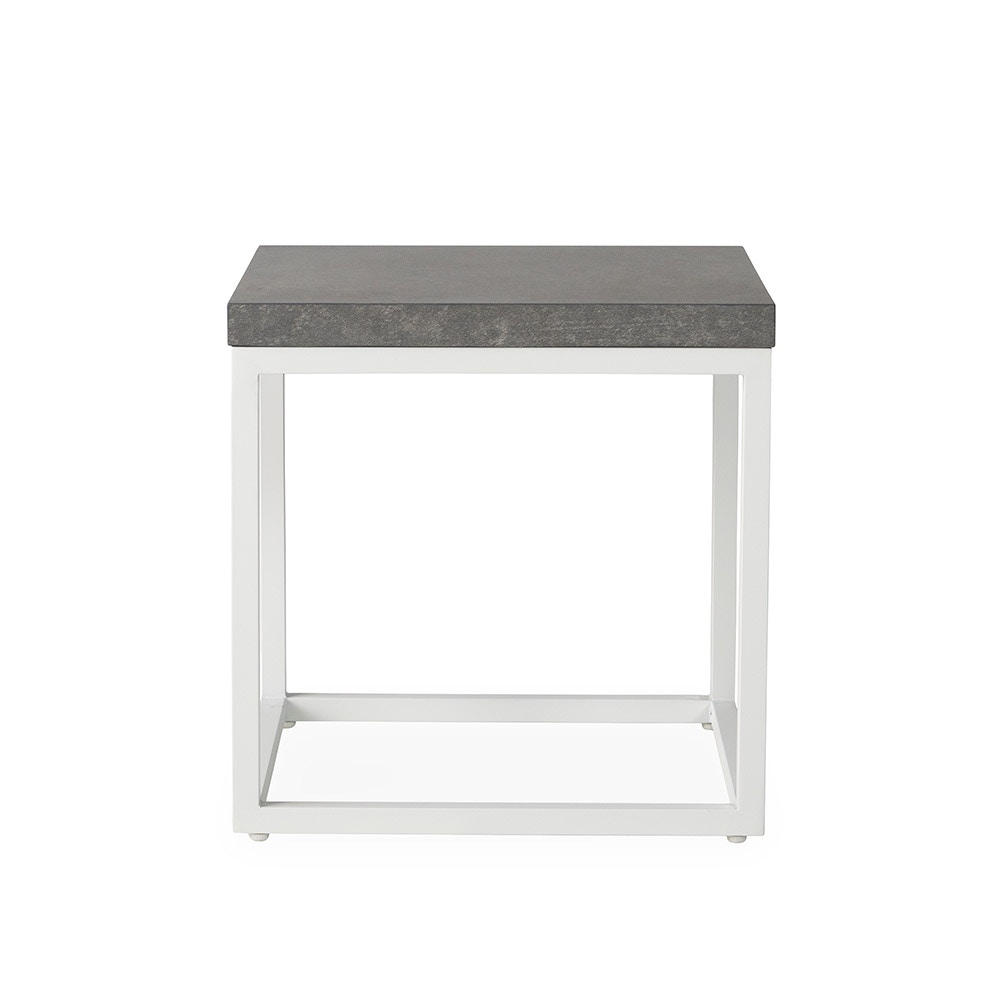 Lloyd Flanders 20 Inch Square End Table in Matte White 486243