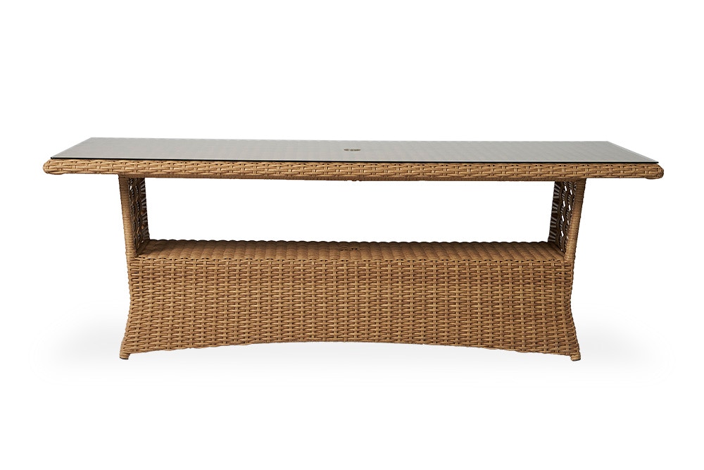 Lloyd Flanders 84 Inch Rectangular Umbrella Dining Table 331084