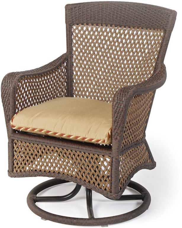Lloyd Flanders Outdoor Patio Swivel Dining Arm Chair 71381