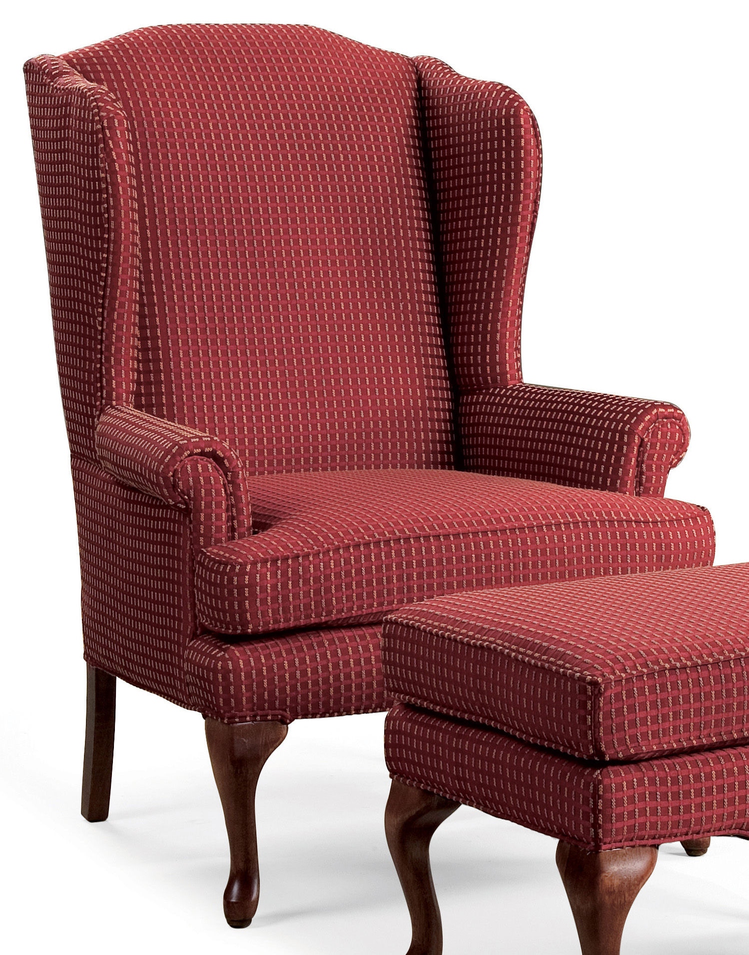 burgundy wingback chair