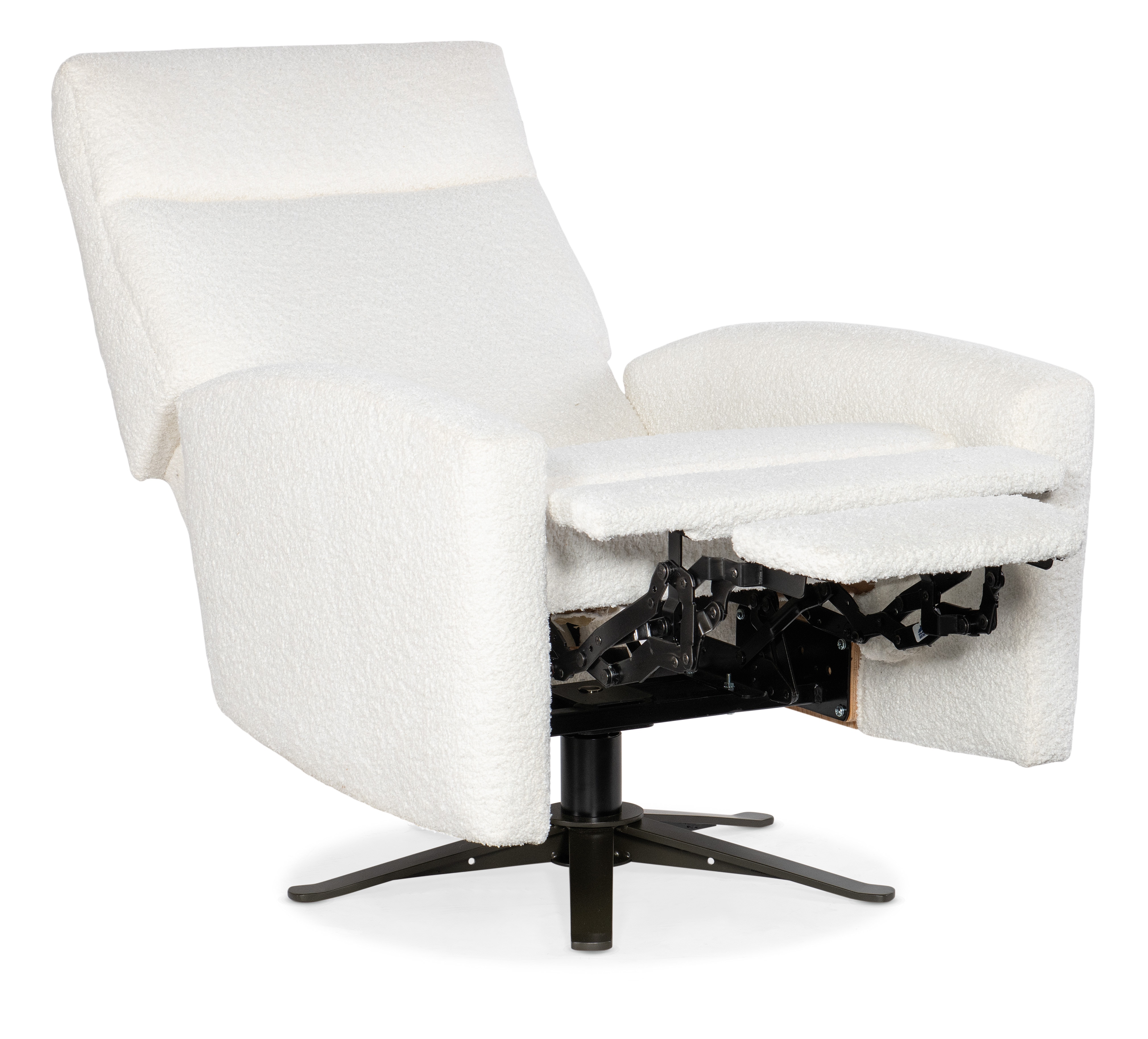 HF Custom Living Room Basil Double Back Swivel Recliner 5764-2BK ...