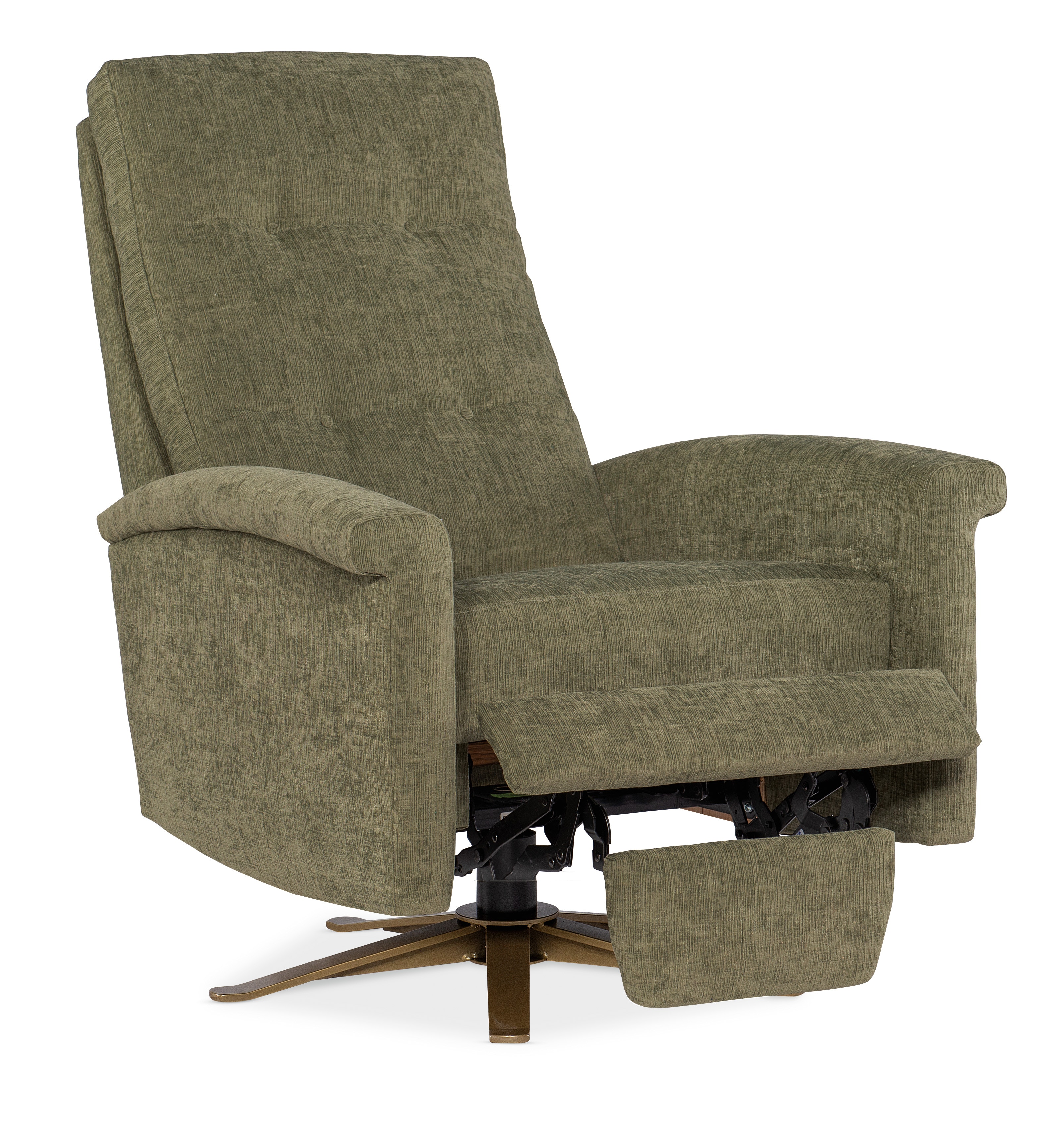 Sam Moore 5765TBK Living Room Breck Tufted Back Swivel Recliner