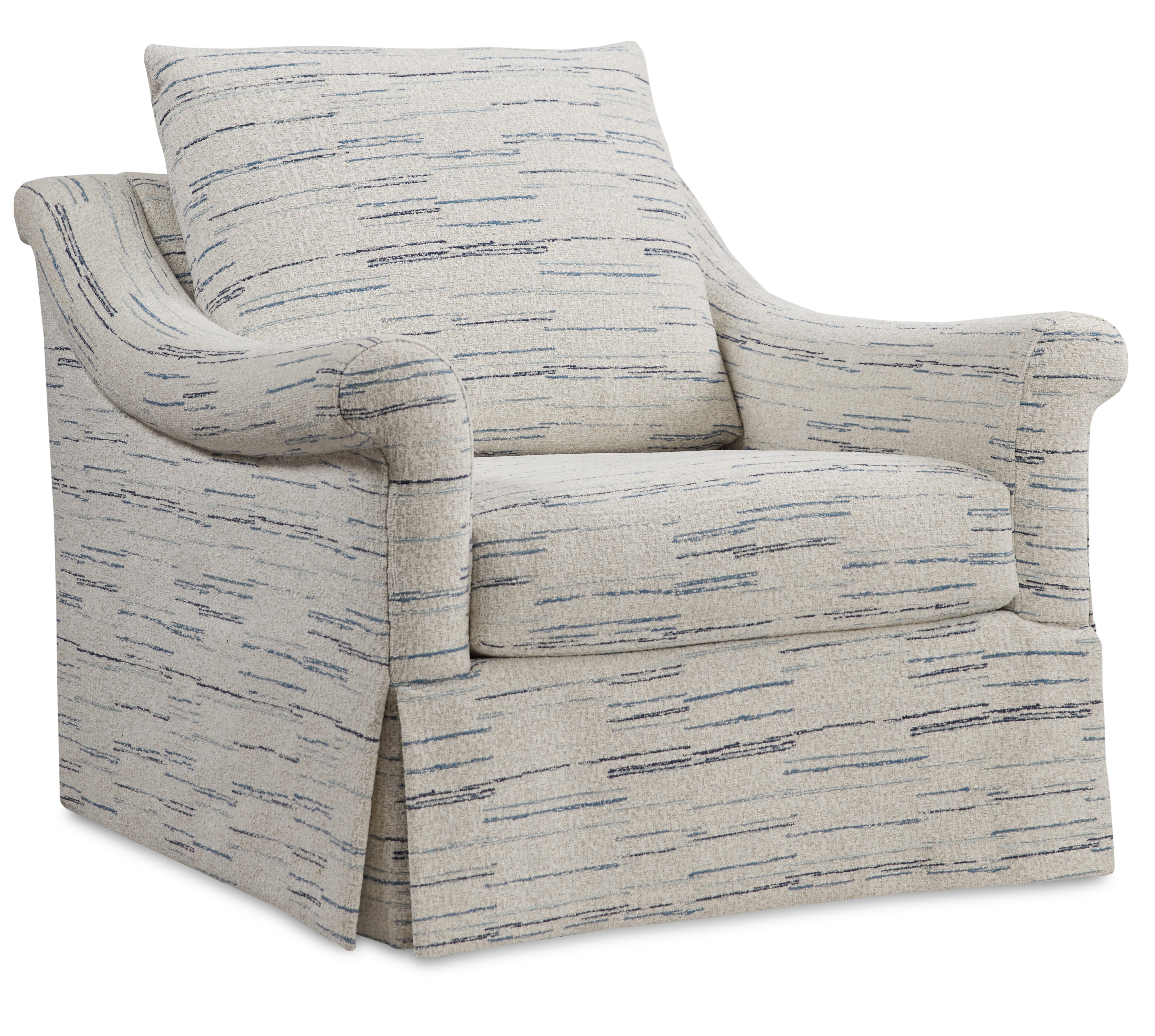 Sam Moore Emme Skirted Swivel Chair (Topstitch) SK31-009