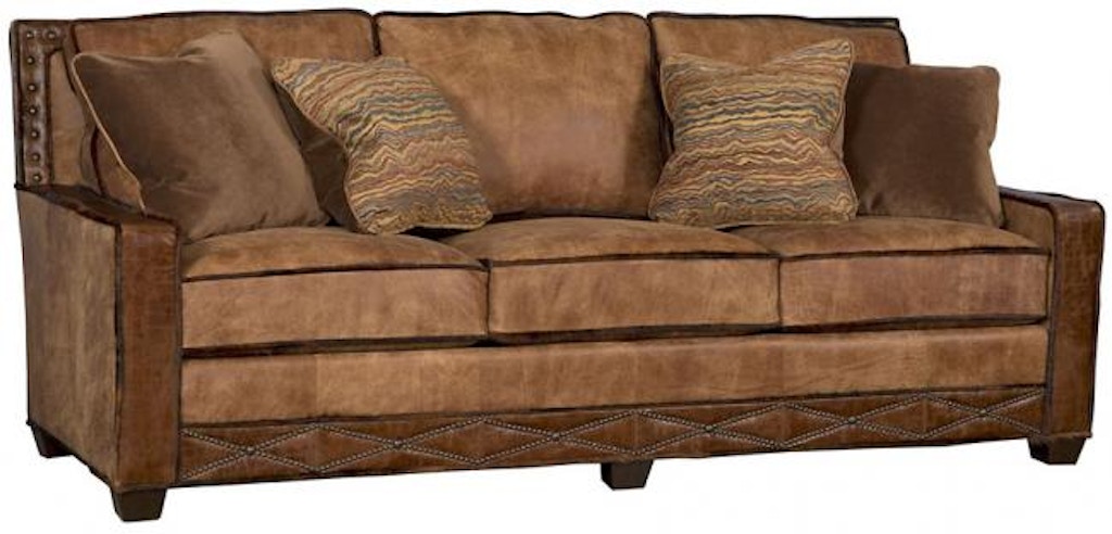 king hickory santana leather sofa