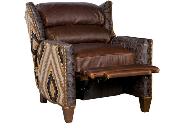 King Hickory Living Room Santorini Fabric Recliner 767R North