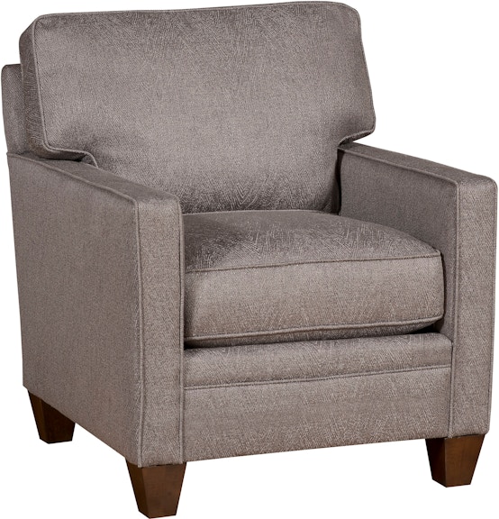 King Hickory Cory Cory Chair with Track Arm, And Loose Back, Modern Leg, And Fabric 2101-TLM-F