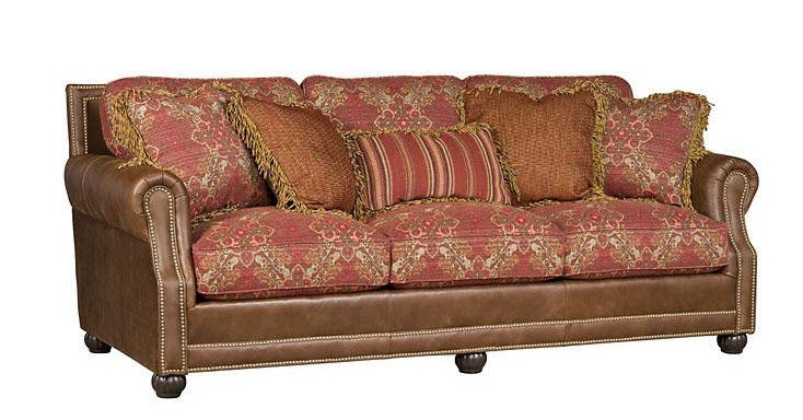 King Hickory 3000-LF Julianna Leather Fabric Sofa