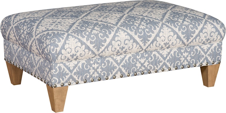 King Hickory Capital Ottoman Capital Rectangle Medium Ottoman with Flat Top and Modern Leg in Fabric 3R-MLM-F