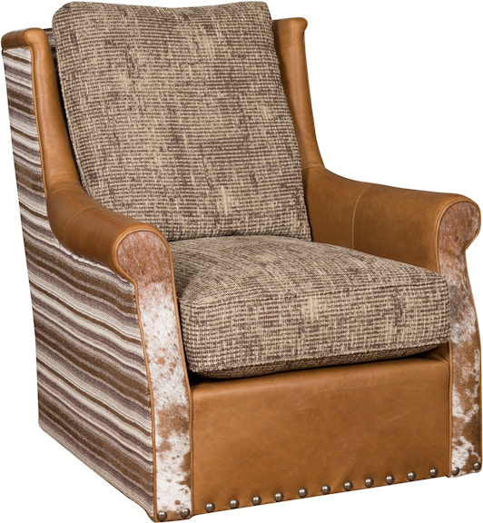 King Hickory Kaitlyn Kaitlyn Fabric - Leather Swivel Chair 401-SLF