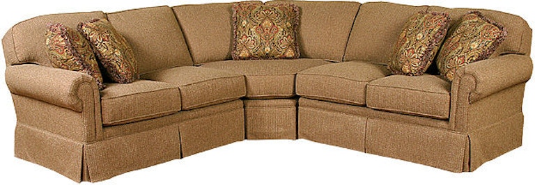 King Hickory Bentley Bentley Left Arm Facing Loveseat With Panel Arm, Attached Back, Modern Leg, And Fabric 4472-PAM-F