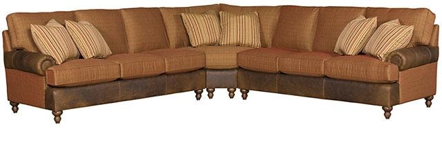 King Hickory Chatham 5900SECTLF Chatham Leather/Fabric Sectional