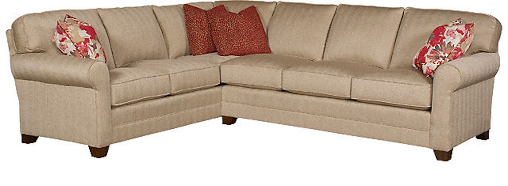 King Hickory Living Room Bentley Fabric Sectional 4400SECT Hickory