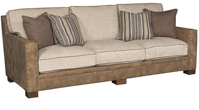 King Hickory Living Room Montana Leather/Fabric Sofa 7300-LF
