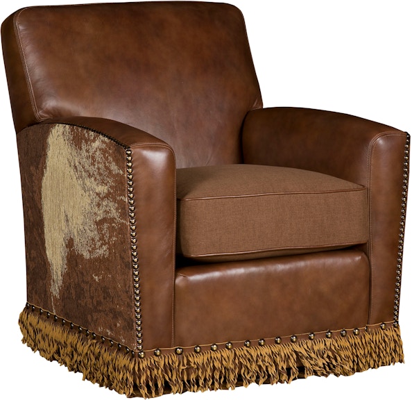 King Hickory Denver Denver Swivel Leather/Fabric Chair C24-01-SLF