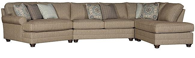 King Hickory Living Room Winston Fabric Sectional 7400SECT Hickory