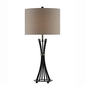 Crestview Quinn Banded Rods Table Lamp CVAZER043SNG