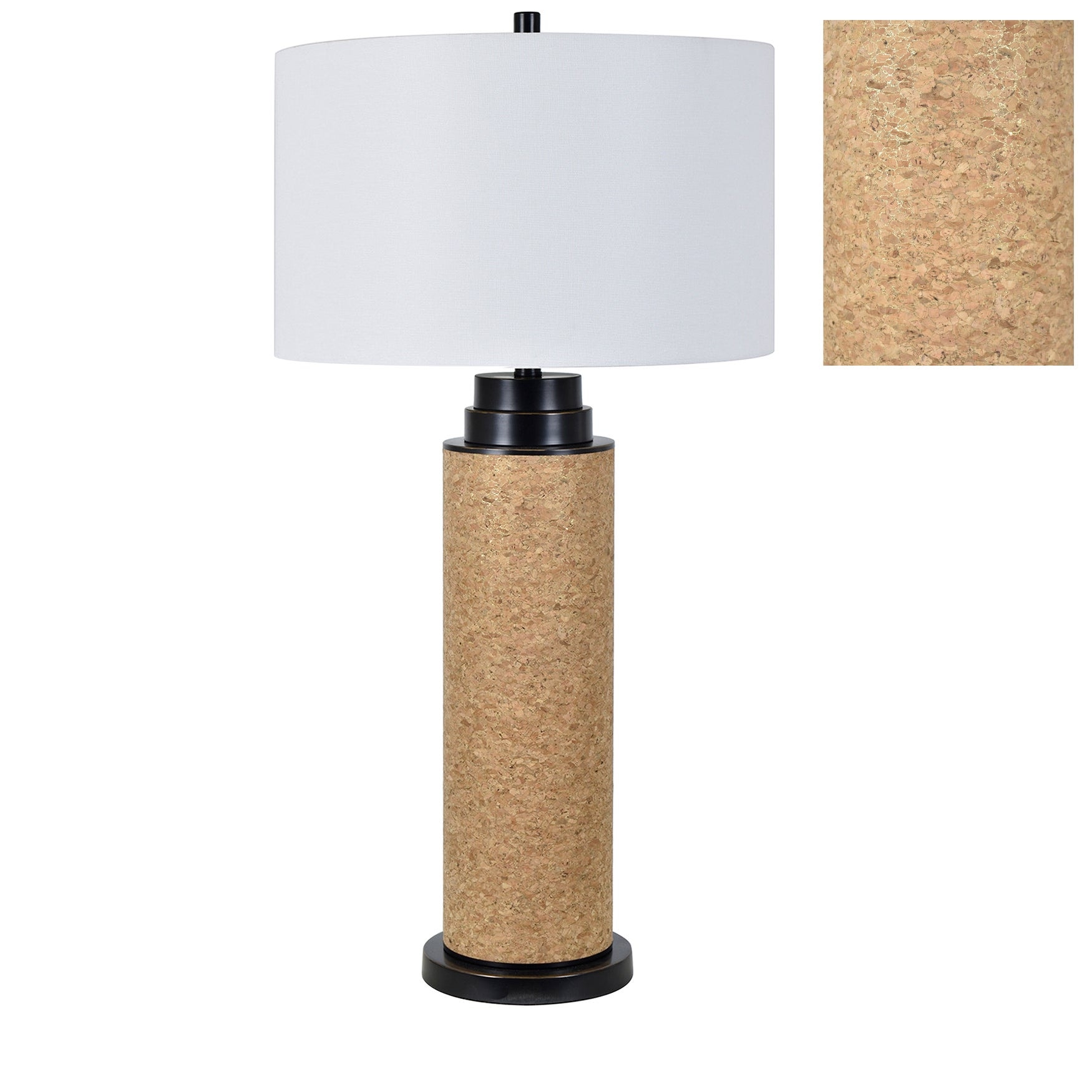 Crestview Lamps and Lighting Ollie Table Lamp Wrapped in Natural Cork