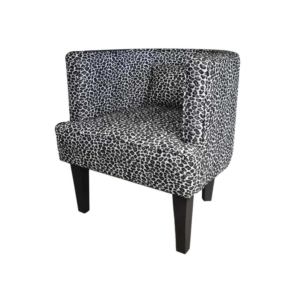 Black and white print accent outlet chair